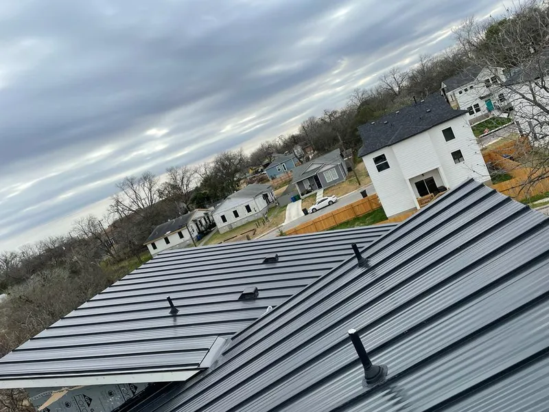 Standing seam metal roof panels with vents for Skylight Repair in Port Arthur